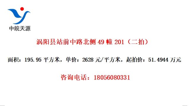 涡阳县站前中路北侧49幢201（二拍）