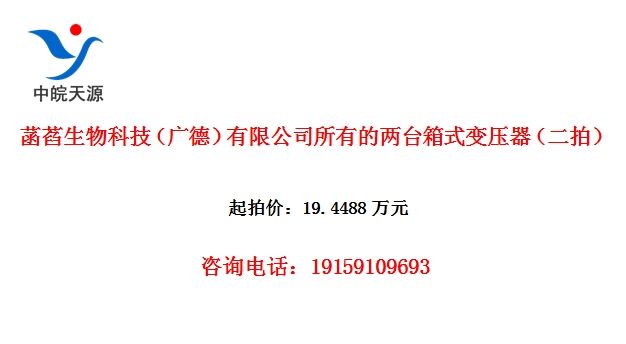 菡萏生物科技(广德)有限公司所有的两台箱式变压器(二拍)